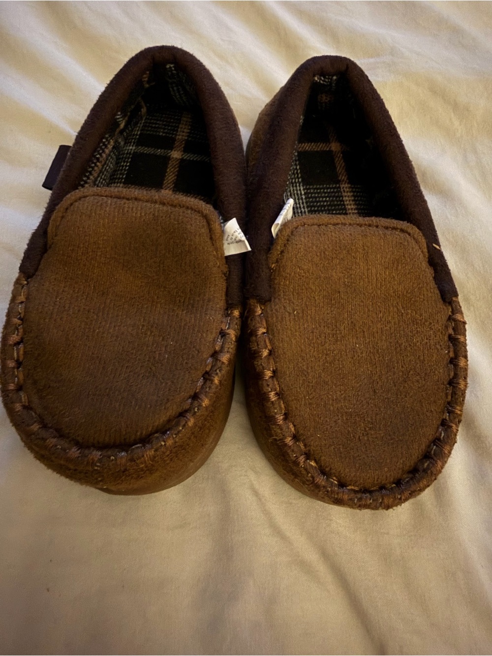 Brown Moccasin Style Slip-On Slippers